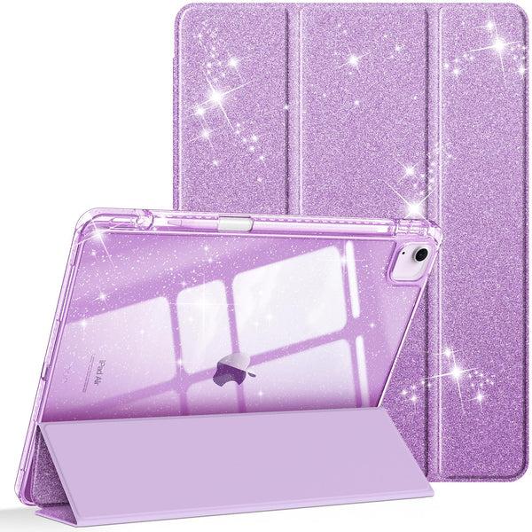 fintie Glittering Slim Case for iPad Air 13 (M3/M2 Chip) w/Clear Back and Pencil Holder | Fintie