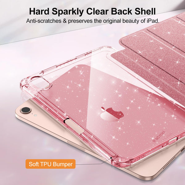 Fintie Glittering Slim Case For IPad Mini 7th Gen (A17 Pro)/iPad Mini 6th Gen 8.3" | Fintie