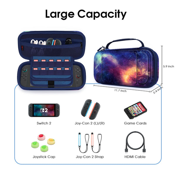 Fintie HardShell Carrying Case For Nintendo Switch 2 (2025) Game Console Portable Travel Bag | Fintie