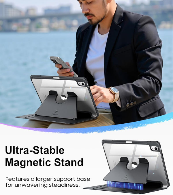 Fintie IPad 11th Gen A16/iPad 10th Gen Case W/Multiple Stand Angles & Pencil Holder Clear Back | Fintie