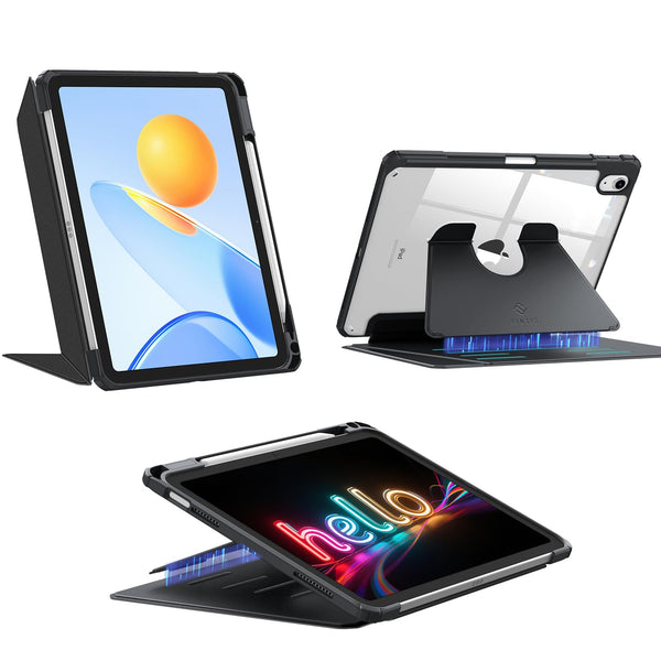 fintie iPad 11th Gen A16/iPad 10th Gen Case w/Multiple Stand Angles & Pencil Holder Clear Back | Fintie