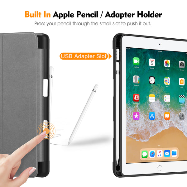 Fintie IPad 6th/5th Gen IPad Air 2/1 SlimShell Case With Pencil Holder | Fintie