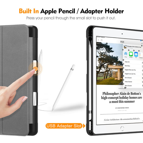 Fintie IPad 9th Gen (2021) / IPad 8th Gen / IPad 7th Gen Slim Case With Pencil Holder | Fintie