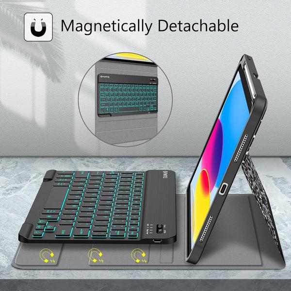 Fintie IPad A16 11-inch (2025)/iPad 10th Gen (2022) Backlit Keyboard Case W/ Pencil Holder | Fintie