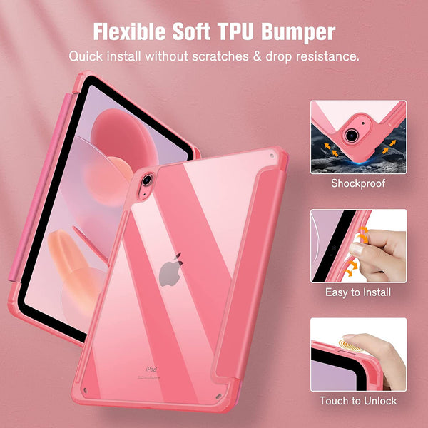 fintie IPad A16 Chip 2025 IPad 10th Gen 10.9" 2022 Hybrid Slim Case W/ Pencil Holder | Fintie