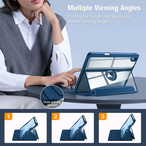 Fintie IPad Air 11-inch (M3 Chip 2025 M2 Chip 2024) IPad Air 5th/4th Gen 10.9-inch Shockproof Multi-Angles Viewing Case | Fintie