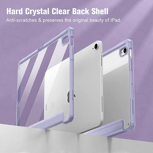 Fintie IPad Air 11" (M3 Chip 2025 M2 Chip 2024) IPad Air 5th/4th Generation (10.9") Hybrid Slim Case With Transparent Clear Back | Fintie