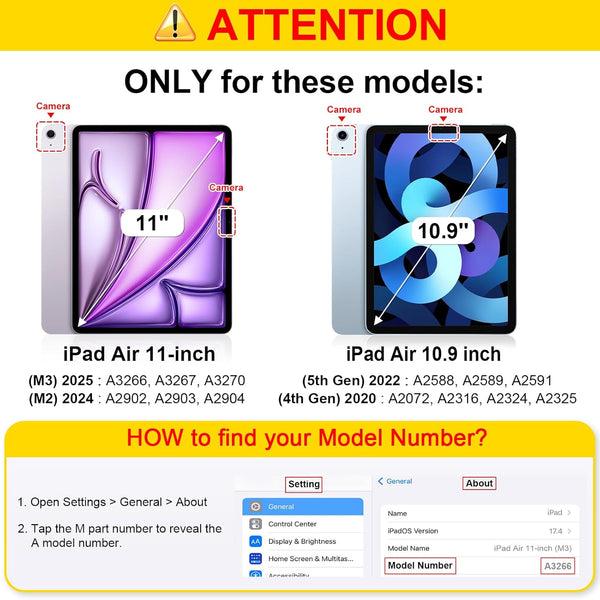 Fintie IPad Air 11 (M3/M2 Chip 2025/2024) IPad Air 5th/4th Generation (10.9") 360-Degree Rotating Stand Cover With Pencil Holder | Fintie