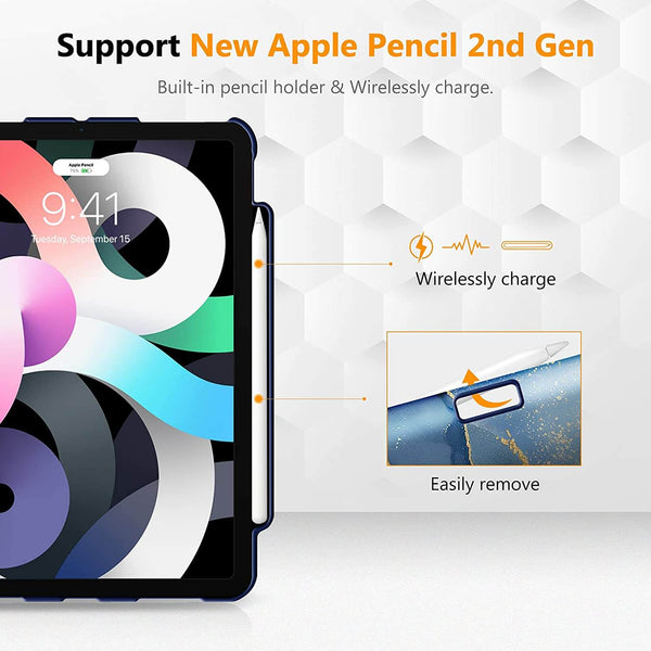 Fintie IPad Air 11 (M3/M2 Chip 2025/2024) IPad Air 5th/4th Generation (10.9") 360-Degree Rotating Stand Cover With Pencil Holder | Fintie
