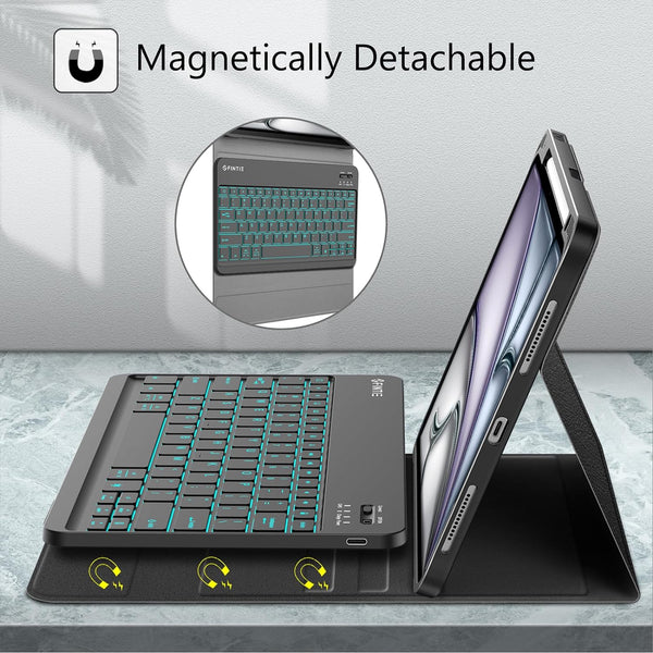 Fintie IPad Air 13-inch (M3 2025 M2 2024) Backlight Keyboard Case | Fintie