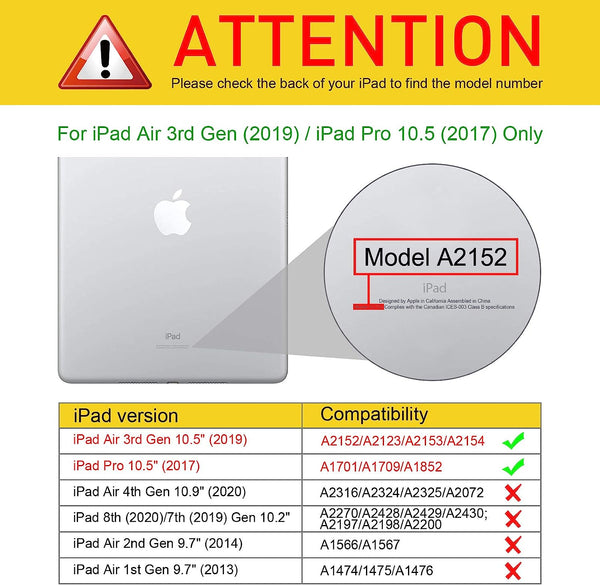 Fintie IPad Air 3 (2019) / IPad Pro 10.5 (2017) Magnetic Stand Case With Pencil Holder | Fintie