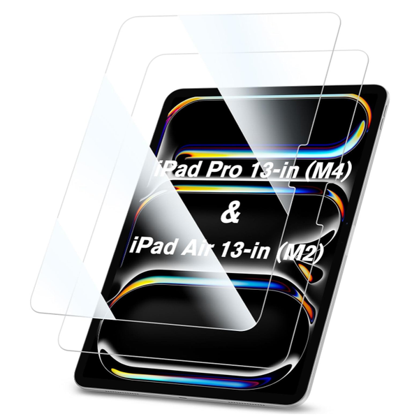 fintie iPad Pro 13 2024 (M4) / iPad Air 13 2024 (M2) Temper Glass Screen Protector [2 Pack] | Fintie
