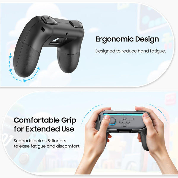 Fintie Joy-Con Controller Hand Grips For Nintendo Switch 2 (2025) Ergonomic Design Wear-Resistant Comfort Handle Holders | Fintie