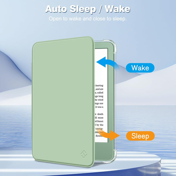 Fintie Kindle 11th Gen (2024/2022) 6-Inch Slim Case W/Clear TPU Back Cover | Fintie