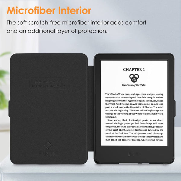 Fintie Kindle (11th Gen 2024/2022) Slimshell PU Leather Case | Fintie