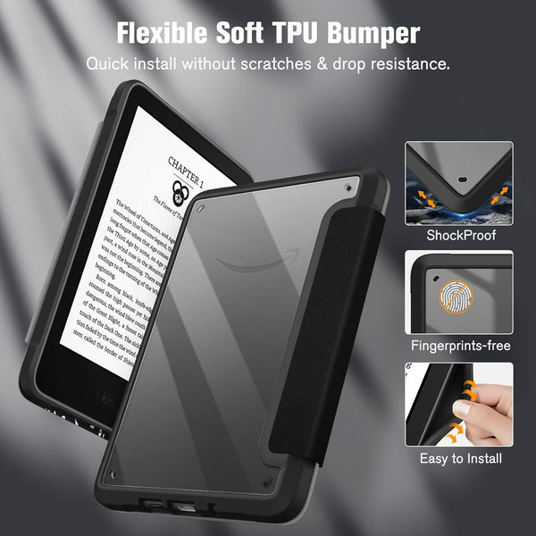 Fintie Kindle 11th Gen (6-Inch 2024/2022) Hybrid Slim Case | Fintie