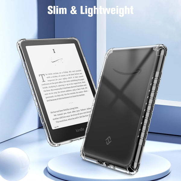 Fintie Kindle Colorsoft / Kindle Paperwhite 7" 2024 Clear Back Cover [Soft TPU] | Fintie
