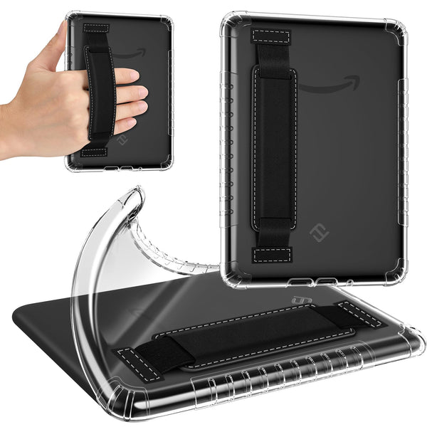 fintie Kindle Colorsoft / Kindle Paperwhite 7" 2024 Clear Back Cover with Hand Strap| Fintie