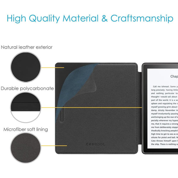 Fintie Kindle Oasis (10th Gen 2019 9th Gen 2017) Slim Leather Case | CaseBot
