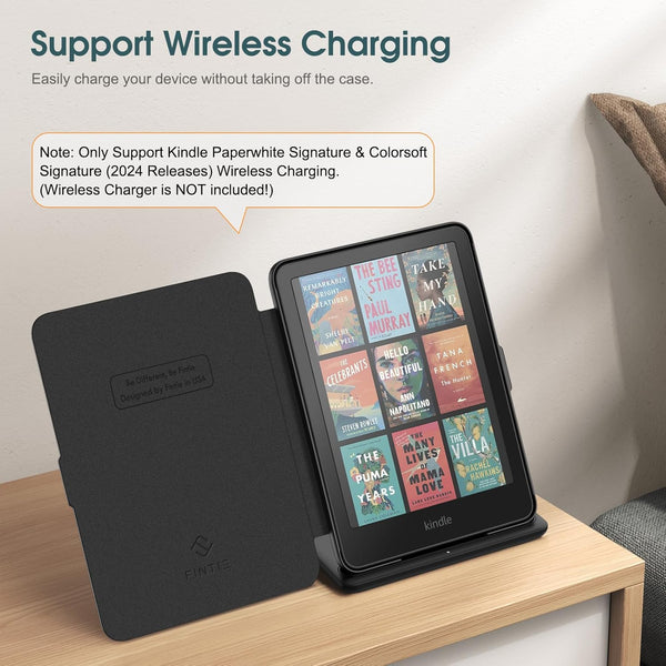 Fintie Kindle Paperwhite 7-Inch (12th Gen 2024)/Kindle Colorsoft 2024 Slim PU Leather Case | Fintie