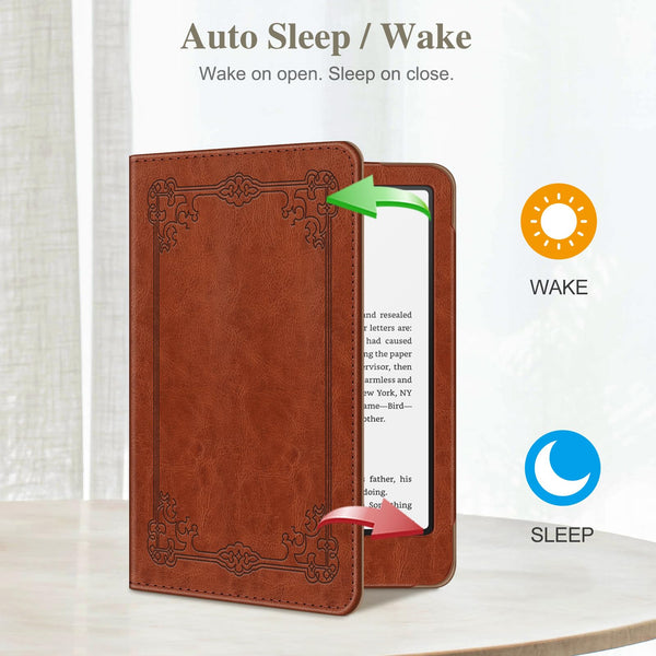 Fintie Kindle Paperwhite/Kindle Colorsoft 7" (12th Gen 2024) Vegan Leather Sleeve Case With Stand And Handstrap | Fintie