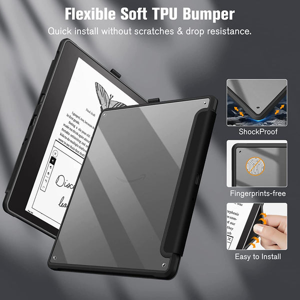 Fintie Kindle Scribe (2024/2022) Hybrid Slim Case W/ Transparent Back Shell | Fintie