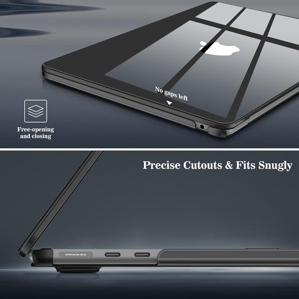 Fintie MacBook Air 13.6 (M4/M3/M2 Chip) Slim Snap-On Hard Shell Case [Ultra-Transparent] | Fintie