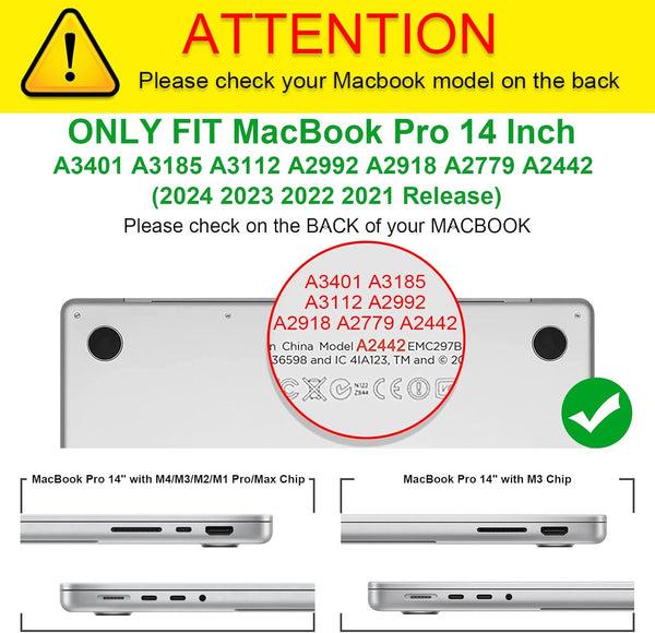 Fintie MacBook Pro 14-Inch (M4/M3/M2/M1 Chip 2024/2023/2021) Snap-On Hard Shell Frosted Cover | Fintie
