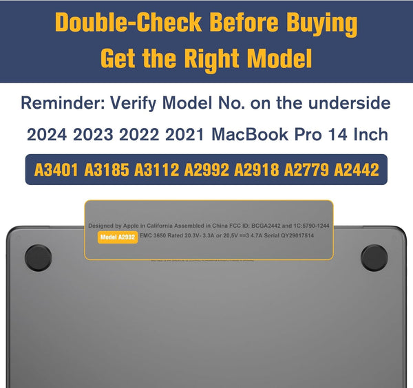 Fintie MacBook Pro 14-Inch (M4/M3/M2/M1 Chip Model A3401/A3185/A3112/A2992/A2918/A2779/A2442 ) Slim Matte Case | Fintie