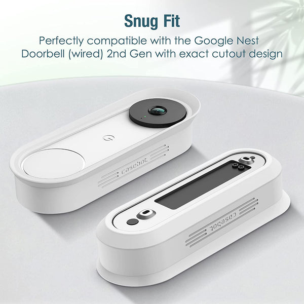 Fintie Nest Doorbell (Wired 2nd Gen) Weatherproof Silicone Case [2 Pack] | Fintie