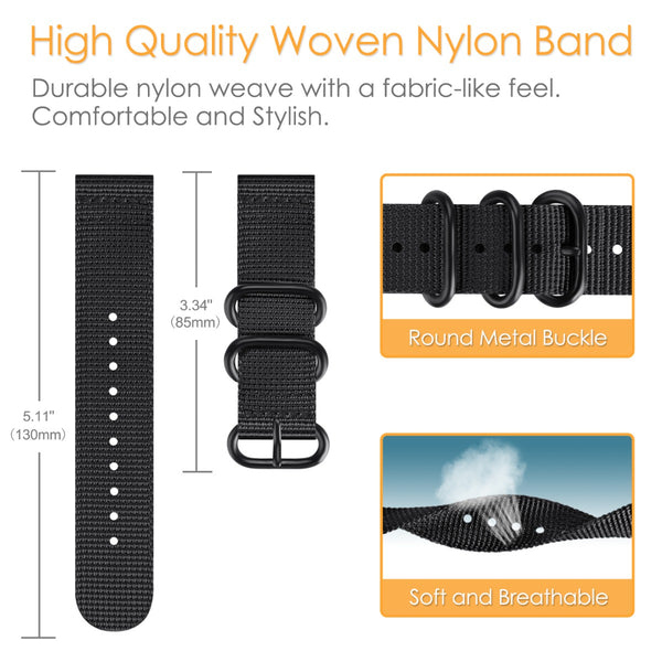 Fintie Nylon Watch Band For Garmin Vivoactive5/3 Garmin Venu Sq/Venu 2 Plus| Fintie