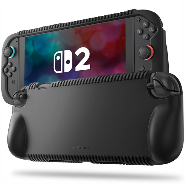 fintie Soft Silicone Case for Nintendo Switch 2 w/Ergonomic Grip and 2 Cartridge Slots Durable & Anti-Slip | Fintie