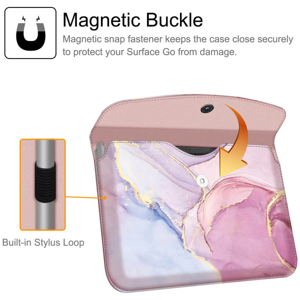 Fintie Surface Go 4 (2023)/Surface Go 3 (2021)/Go 2/Go Vegan Leather Sleeve Case | Fintie