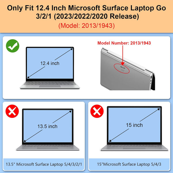 Fintie Surface Laptop Go 12.4-inch Heavy-Duty Matte Coated Cover | Fintie