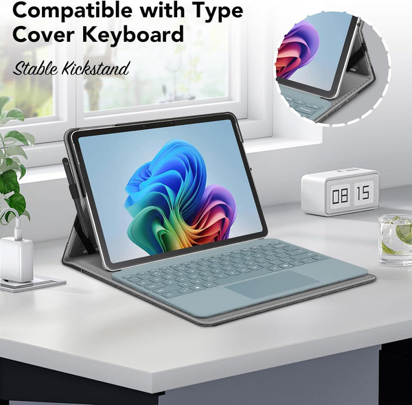 Fintie Surface Pro 12" (1st Edition 2025) Multiple Angle Viewing Portfolio Cover W/Pocket & Stylus Holder | Fintie