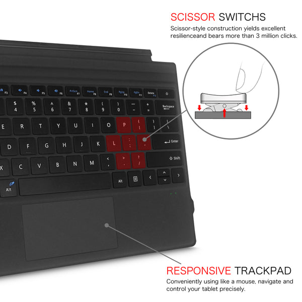 Fintie Surface Pro 7 Plus/Pro 7/6/5/4/3 Portable Bluetooth Keyboard | Fintie