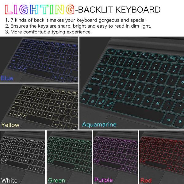 Fintie Surface Pro 7+/Pro 7/6/5/4/3 Bluetooth Keyboard [7-Color Backlit] | Fintie