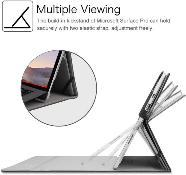 Fintie Surface Pro 7+/Pro 7/6/5/4/3 Multiple Angle Viewing Portfolio Business Case | Fintie