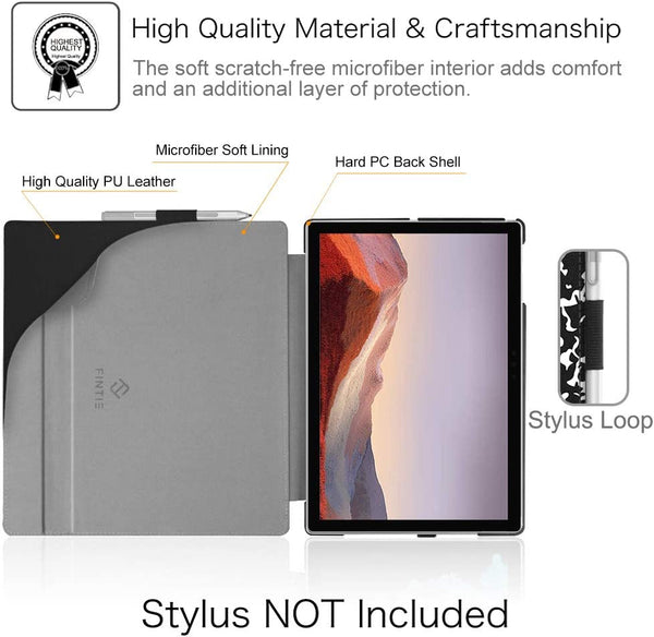Fintie Surface Pro 7+/Pro 7/6/5 Hard Shell Slim Portfolio Cover | Fintie