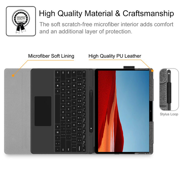 Fintie Surface Pro X 2021/2020/2019 13-inch Portfolio Business Cover | Fintie