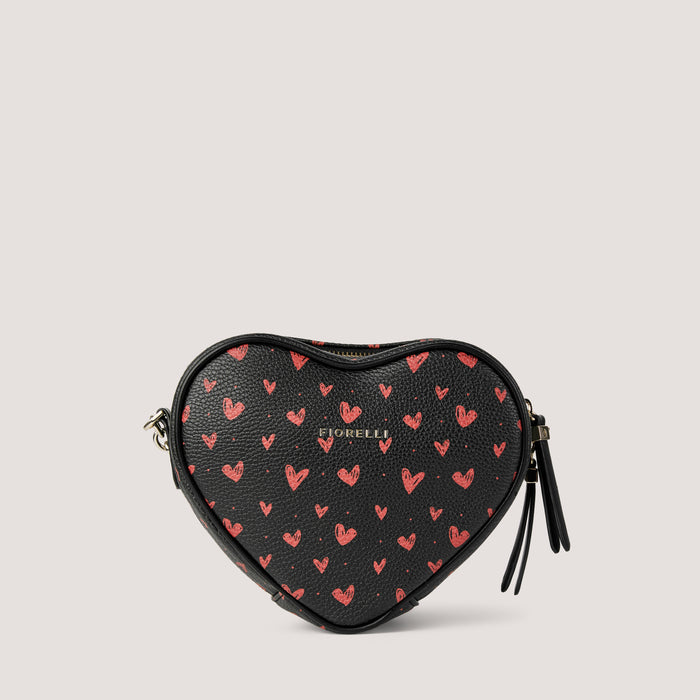 Fiorelli ESME Crossbody Bag Heart Print Black