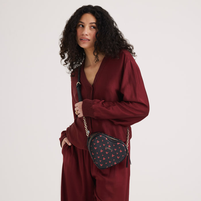 fiorelli ESME Crossbody Bag Heart print black