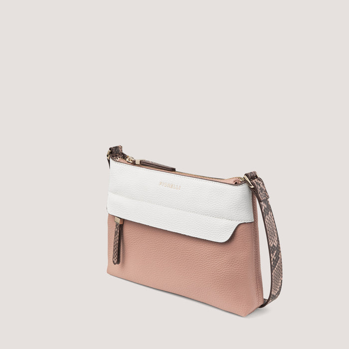 Fiorelli Isla Crossbody Bag Snake / Optic White / Caramac Mix