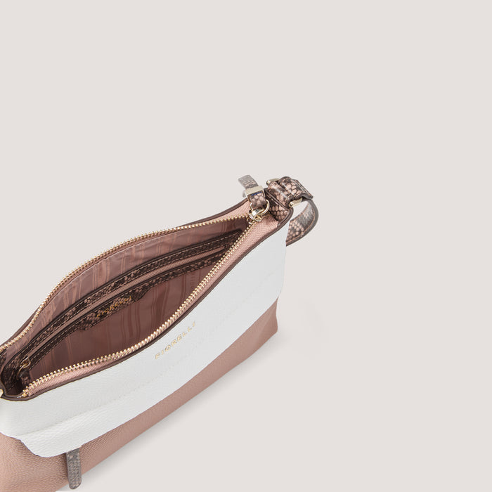 Fiorelli Isla Crossbody Bag Snake / Optic White / Caramac Mix