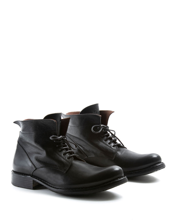 Fiorentini Baker 745 Black Leather Lace-up Boots