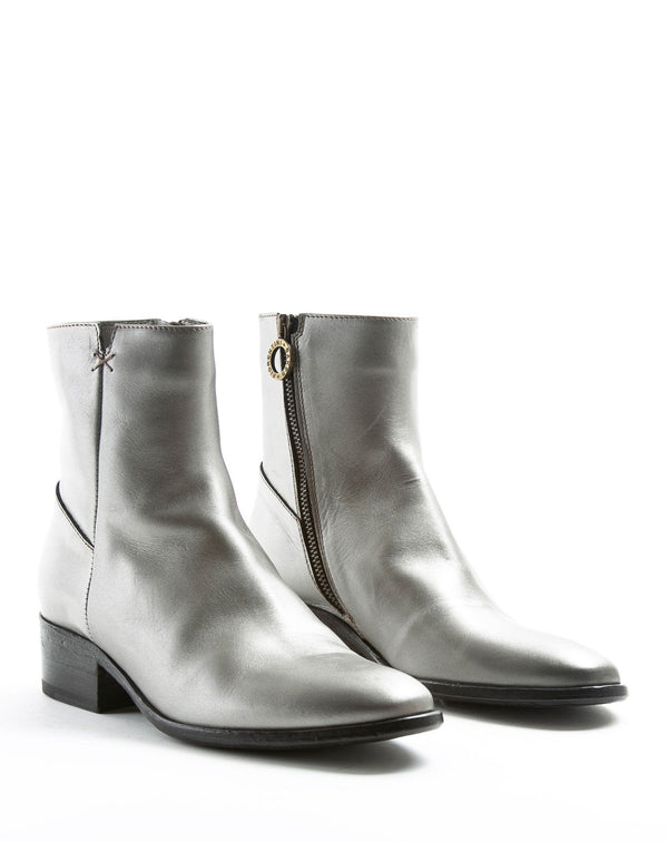Fiorentini Baker CALE Silver Leather Boots