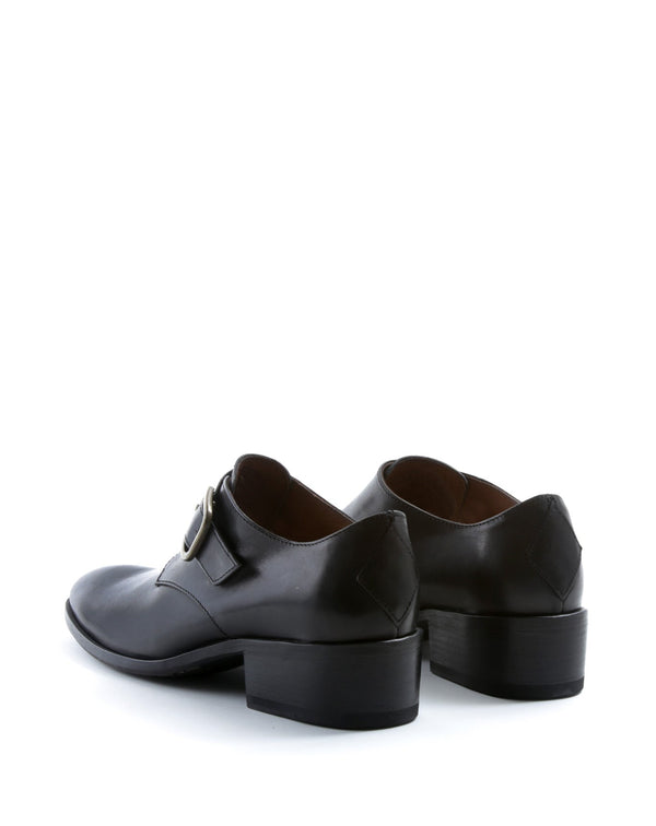 Fiorentini Baker CHIEN Black Leather Monk Shoes