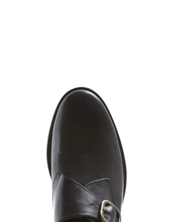 Fiorentini Baker CHIEN Black Leather Monk Shoes