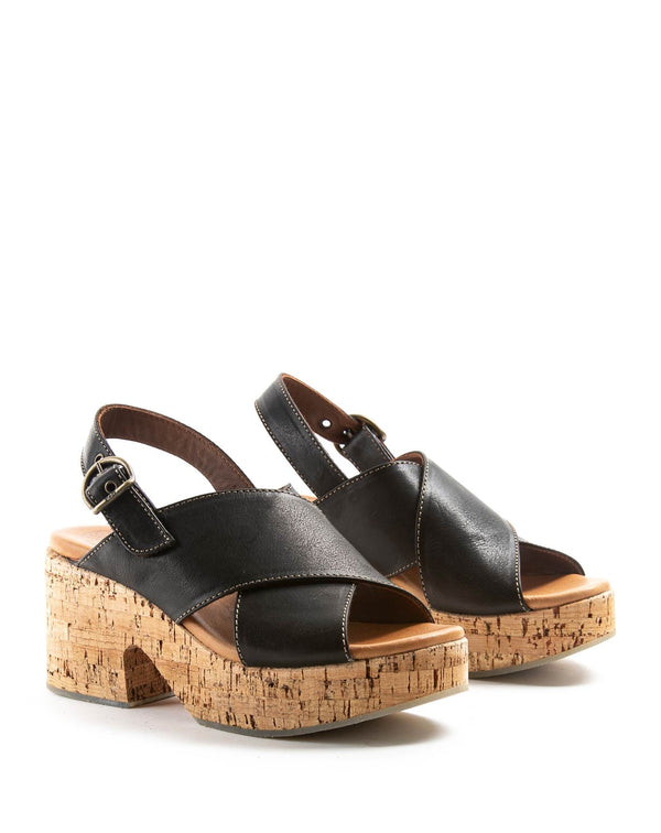 Fiorentini Baker DEVON Black Leather Sandals