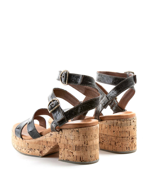 Fiorentini Baker DITT Black Leather Sandals